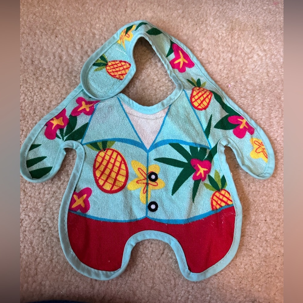 Hawaiian Shirt baby bib-  Tropical Print